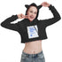 School Sports Cropped Cat Ear Sweatshirt - ROUTINE FASHION