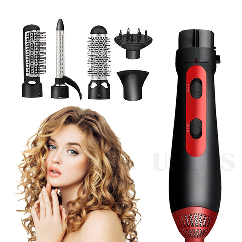 Hair Dryer Machine 3 In 1 Multifunction Hair Styling Tools Hairdryer Pro Hair Curler Straightener Dryer Comb Brush - ROUTINE FASHION