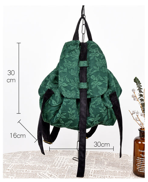 Patchwork backpack retro print backpack - ROUTINE FASHION