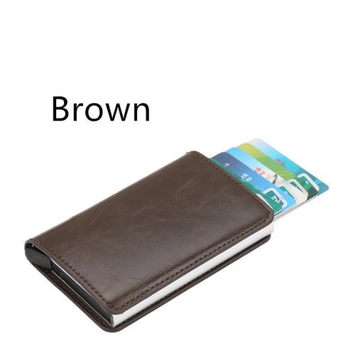 PU Automatic Card Card Holder RFID Multi-function Card Holder - ROUTINE FASHION