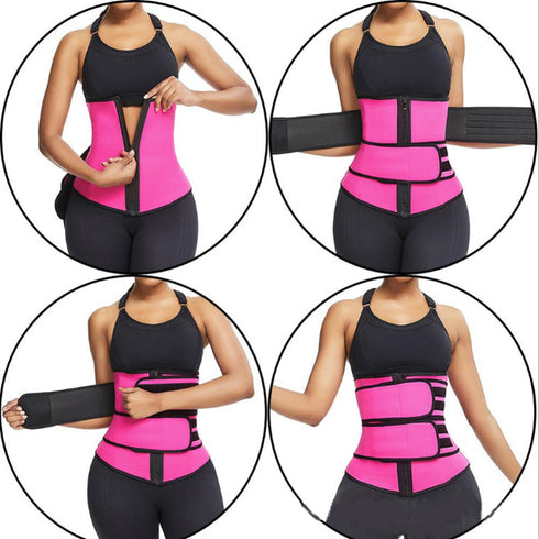 Tummy Sweat Shapewear Bodysuits Women Waist Trainer Slimming 2-3 Belts Workout Shaper Corset - ROUTINE FASHION