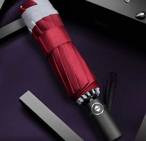 Inverted Umbrella Travel Portable Windproof Folding Umbrella,10Ribs Auto  Close Umbrella,Reflective Stripes For Night Safety - ROUTINE FASHION