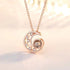 Star moon projection customized photo necklace
