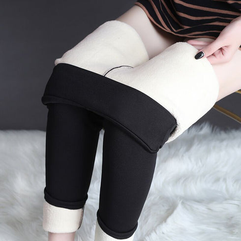 Winter Leggings Warm Thick High Stretch Lamb Cashmere Leggins Skinny Fitness Woman Pants - ROUTINE FASHION