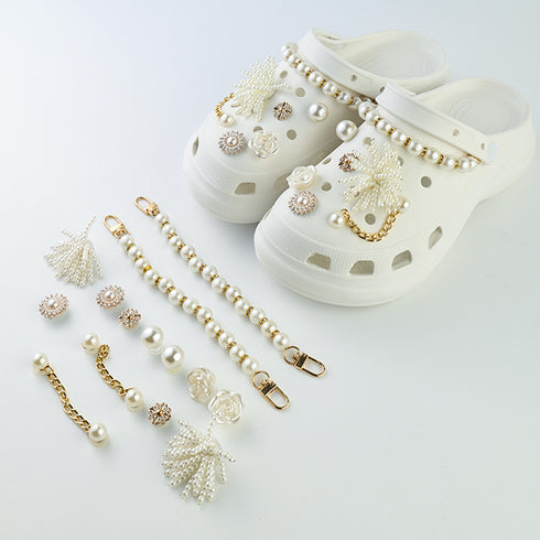 Handmade Pearls DIY Cave Shoes Decorative Accessories - ROUTINE FASHION