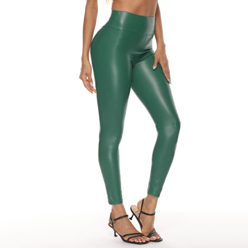New Multicolor Leather Pants For Women With High Waist And Hips - ROUTINE FASHION