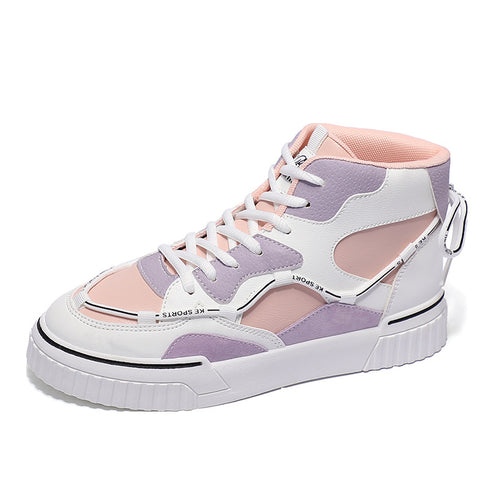 High Top White Shoes Women Flat Running Shoes Women - ROUTINE FASHION