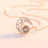 Star moon projection customized photo necklace