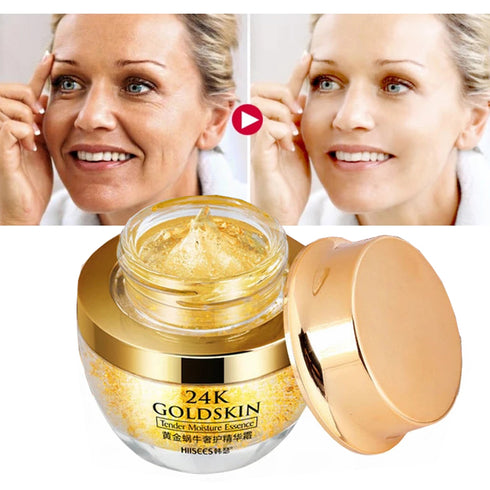 24K Gold Face Cream Dry Skin Care Whitening Snail Essence Brightening - ROUTINE FASHION