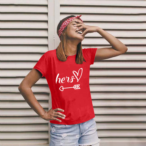 Valentine's Day T-shirt Couple Short Sleeve - ROUTINE FASHION