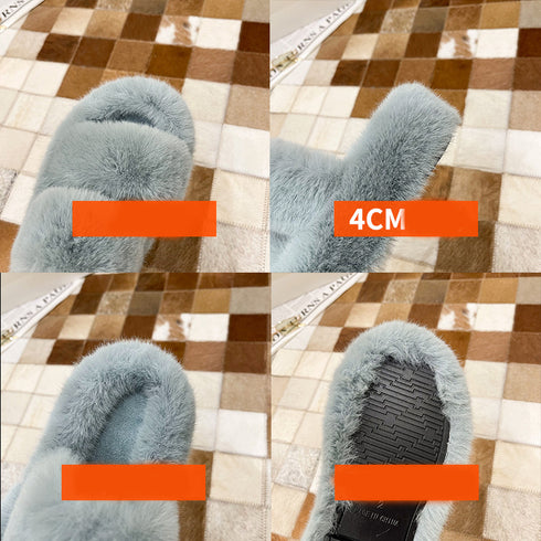 Fuzzy Slippers Women House Shoes Fluffy Bedroom Slippers - ROUTINE FASHION