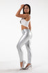 White PU Leather Pants For Women To Wear Fitness - ROUTINE FASHION
