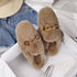 Fur Half Slippers Female Baotou Lazy People Wear Mules Outside - ROUTINE FASHION