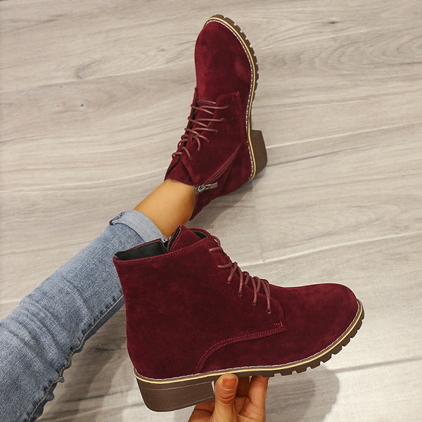 Short Boots Women Round Toe Martin Boots Women - ROUTINE FASHION