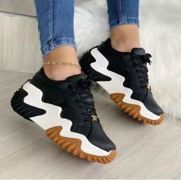 Women Shoes Lace-up Sports Sneakers - ROUTINE FASHION