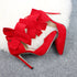 Big Bow Pumps Women Thin High Heel Shoes For Party Festival - ROUTINE FASHION