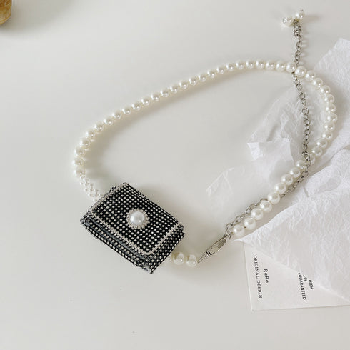 Fashion Belt Rhinestone Mini Crossbody Bag Vintage Waist Bag Waistband Body Jewelry Women Chain Belts - ROUTINE FASHION