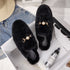 Fur Half Slippers Female Baotou Lazy People Wear Mules Outside - ROUTINE FASHION