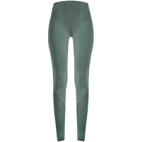 Nude Mesh Stitching Gym Pants For Women - ROUTINE FASHION