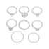 Colorful Stone Metalic Finger Rings Joint Combination Rings For Women Girl Rings - ROUTINE FASHION