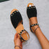Rivet Sandals Summer Fish Mouth Shoes For Women Flat Beach Shoes - ROUTINE FASHION