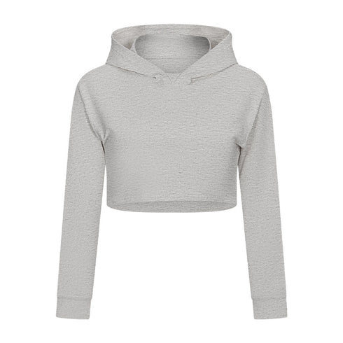 Women's Short Waist Fitness Sports Sweatshirt - ROUTINE FASHION
