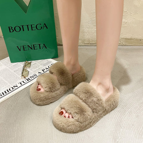 Fuzzy Slippers Women House Shoes Fluffy Bedroom Slippers - ROUTINE FASHION