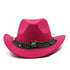 Cowboy Hats Curled Felt Riding Men And Women - ROUTINE FASHION