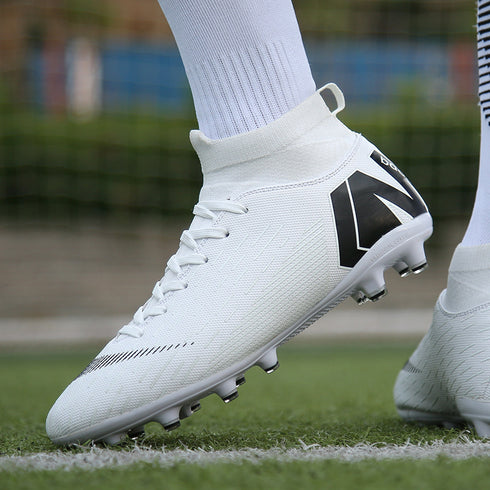 High Top White Football Shoes For Men And Women - ROUTINE FASHION