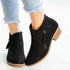 Ankle Boots For Women Low Heels Side Zipper Shoes - ROUTINE FASHION