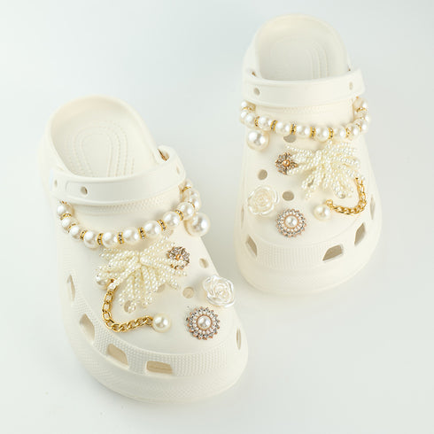 Handmade Pearls DIY Cave Shoes Decorative Accessories - ROUTINE FASHION