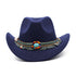 Cowboy Hats Curled Felt Riding Men And Women - ROUTINE FASHION