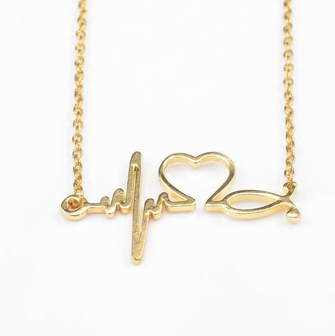 Heartbeat Necklace Women Love Heart Necklaces - ROUTINE FASHION