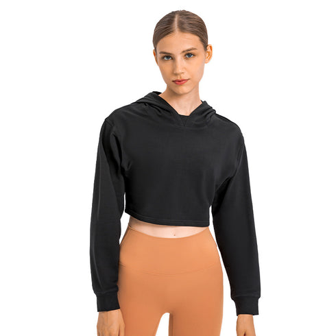 Women's Short Waist Fitness Sports Sweatshirt - ROUTINE FASHION