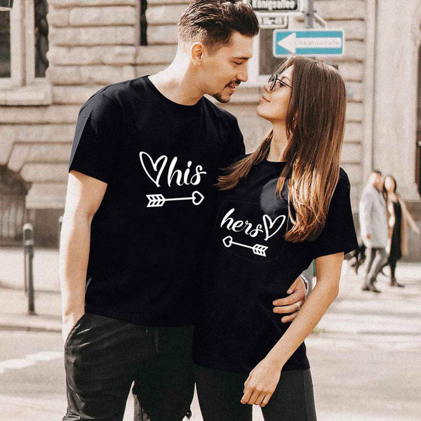 Valentine's Day T-shirt Couple Short Sleeve - ROUTINE FASHION