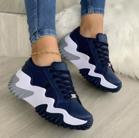 Women Shoes Lace-up Sports Sneakers - ROUTINE FASHION