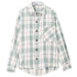 Green Check Shirt Top Lazy Loose Polo Collar Women's - ROUTINE FASHION