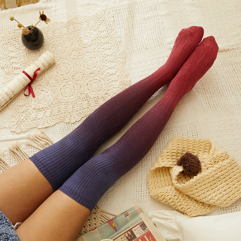 Over The Knee Pile Of Socks Knit Socks Women - ROUTINE FASHION