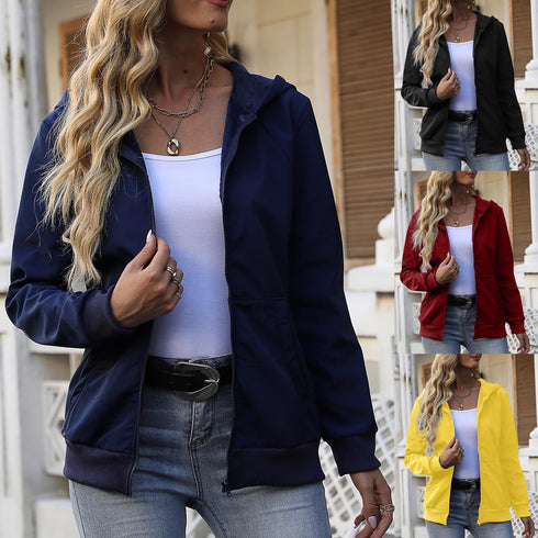 Women's Outdoor Waterproof Leisure Sports Hooded Plus Velvet Jacket - ROUTINE FASHION