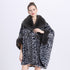 Leopard Print Big Hair Leader Mouth Cardigan Cape Women - ROUTINE FASHION