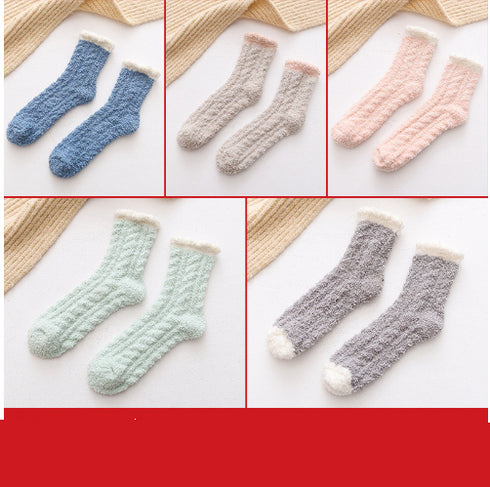 Women Thermal Fluffy Socks Autumn Winter Warm Socks - ROUTINE FASHION