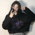 Women's Small Black Cropped Hoodie - ROUTINE FASHION