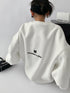 Women's Embroidered Compound Round Neck Sweatshirt Women Loose - ROUTINE FASHION