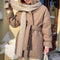 Women's Parka Coat With Front Buttons - ROUTINE FASHION