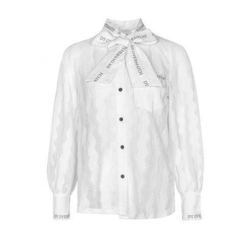 White Shirt Temperament Long-sleeved Hollow Lace Blouse Women - ROUTINE FASHION