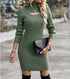 Long-sleeve Knitted Dress Slim Waist - ROUTINE FASHION