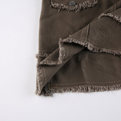 High-waisted Denim Denim Skirts - ROUTINE FASHION