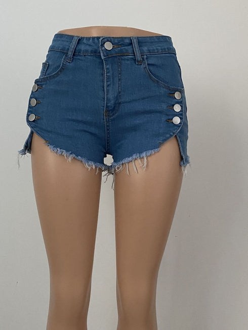 Ins Net Red Sexy Elastic Denim Shorts Women - ROUTINE FASHION