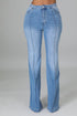 Women's New Elastic Flared Foldable Jeans - ROUTINE FASHION