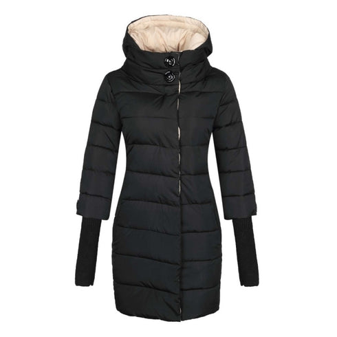 Winter Jacket Women Hooded Cotton Parka Long Coat Plus Size - ROUTINE FASHION